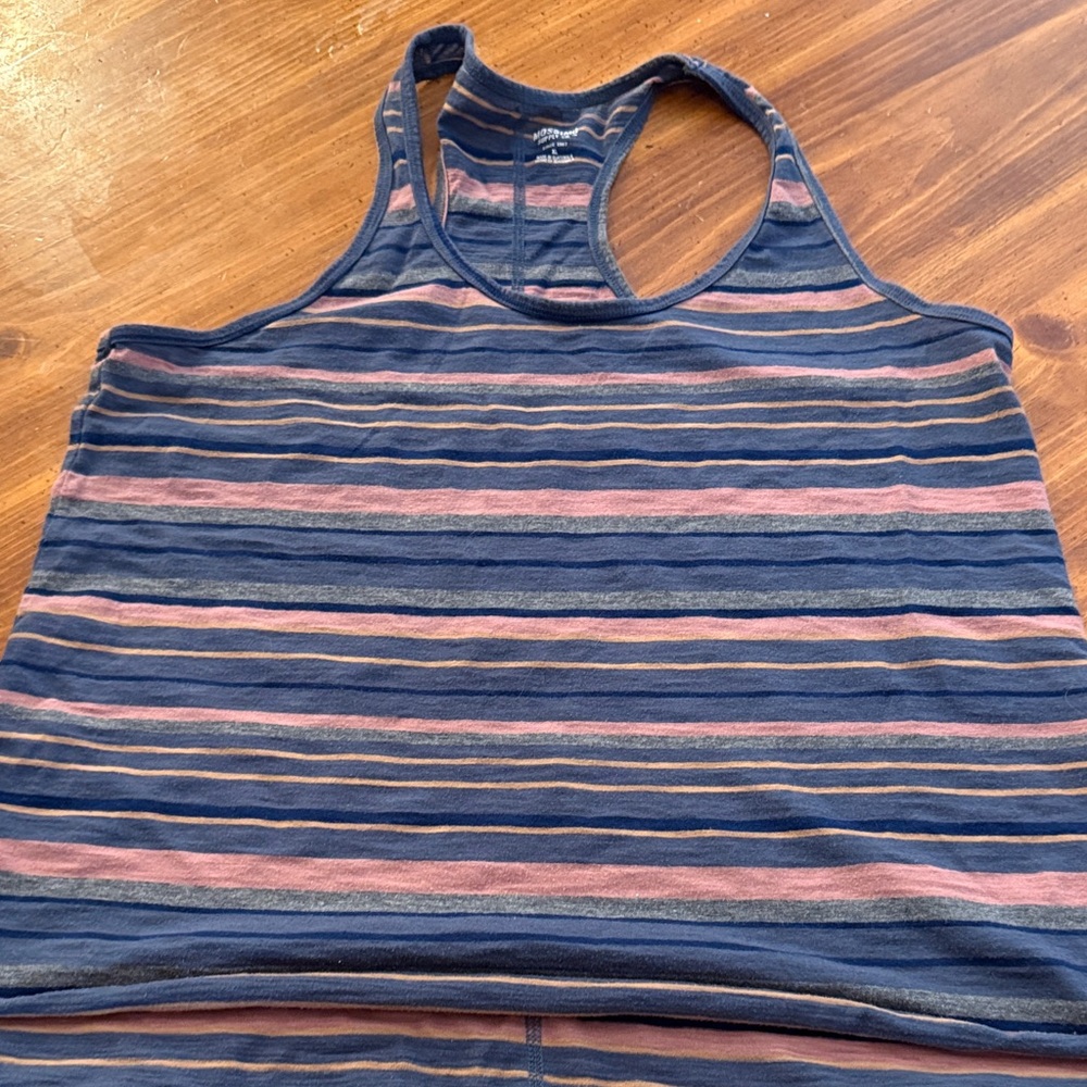 Mossimo Supply Co. Blue and Tan Striped Tank